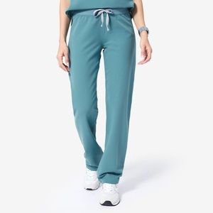 FIGS SCRUBS: LIVINGSTON PANT TALL XL in HYDROGREEN